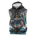 Gold Coast Titans Sleeveless Zip Hoodie The Scream of Lightning Eyes - Indigenous Dot Ripping Effect