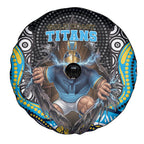 Gold Coast Titans Spare Tire Cover The Scream of Lightning Eyes - Indigenous Dot Ripping Effect