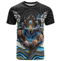 Gold Coast Titans T Shirt The Scream of Lightning Eyes - Indigenous Dot Ripping Effect