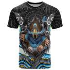 Gold Coast Titans T Shirt The Scream of Lightning Eyes - Indigenous Dot Ripping Effect