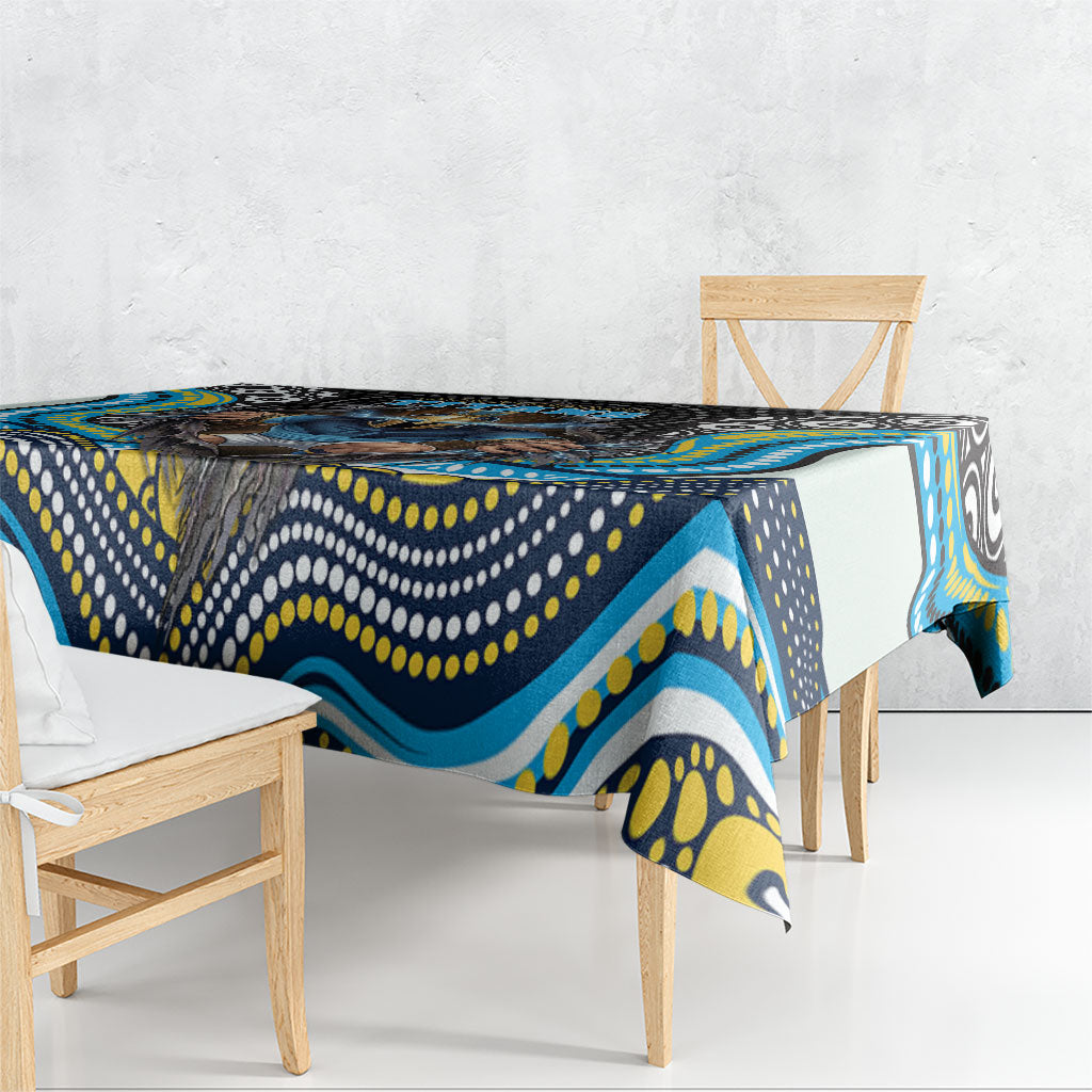 Gold Coast Titans Tablecloth The Scream of Lightning Eyes - Indigenous Dot Ripping Effect