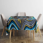 Gold Coast Titans Tablecloth The Scream of Lightning Eyes - Indigenous Dot Ripping Effect