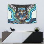 Gold Coast Titans Tapestry The Scream of Lightning Eyes - Indigenous Dot Ripping Effect