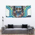 Gold Coast Titans Tapestry The Scream of Lightning Eyes - Indigenous Dot Ripping Effect