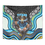 Gold Coast Titans Tapestry The Scream of Lightning Eyes - Indigenous Dot Ripping Effect