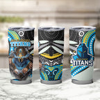 Gold Coast Titans Tumbler Cup The Scream of Lightning Eyes - Indigenous Dot Ripping Effect
