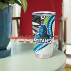 Gold Coast Titans Tumbler Cup The Scream of Lightning Eyes - Indigenous Dot Ripping Effect