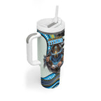 Gold Coast Titans Tumbler With Handle The Scream of Lightning Eyes - Indigenous Dot Ripping Effect