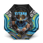 Gold Coast Titans Umbrella The Scream of Lightning Eyes - Indigenous Dot Ripping Effect