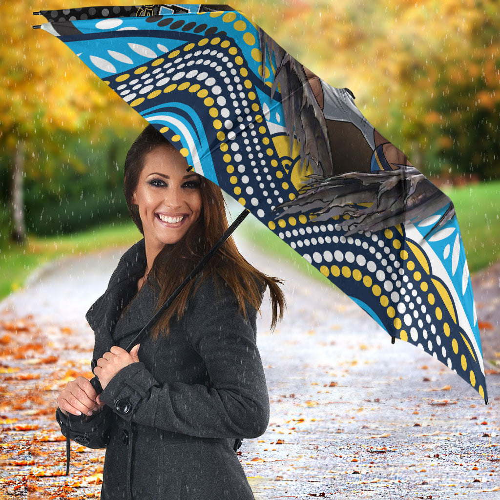 Gold Coast Titans Umbrella The Scream of Lightning Eyes - Indigenous Dot Ripping Effect