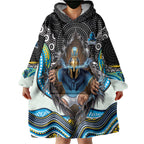 Gold Coast Titans Wearable Blanket Hoodie The Scream of Lightning Eyes - Indigenous Dot Ripping Effect