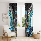 Gold Coast Titans Window Curtain The Scream of Lightning Eyes - Indigenous Dot Ripping Effect