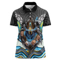 Gold Coast Titans Women Polo Shirt The Scream of Lightning Eyes - Indigenous Dot Ripping Effect