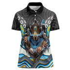 Gold Coast Titans Women Polo Shirt The Scream of Lightning Eyes - Indigenous Dot Ripping Effect