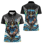 Gold Coast Titans Women Polo Shirt The Scream of Lightning Eyes - Indigenous Dot Ripping Effect
