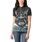 Gold Coast Titans Women Polo Shirt The Scream of Lightning Eyes - Indigenous Dot Ripping Effect