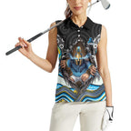 Gold Coast Titans Women Sleeveless Polo Shirt The Scream of Lightning Eyes - Indigenous Dot Ripping Effect