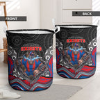 Newcastle Knights Laundry Basket The Scream of Lightning Eyes - Indigenous Dot Ripping Effect