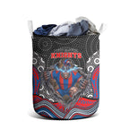 Newcastle Knights Laundry Basket The Scream of Lightning Eyes - Indigenous Dot Ripping Effect