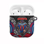 Newcastle Knights AirPods Case The Scream of Lightning Eyes - Indigenous Dot Ripping Effect