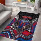 Newcastle Knights Area Rug The Scream of Lightning Eyes - Indigenous Dot Ripping Effect
