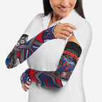 Newcastle Knights Arm Sleeves The Scream of Lightning Eyes - Indigenous Dot Ripping Effect