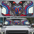 Newcastle Knights Auto Sun Shade The Scream of Lightning Eyes - Indigenous Dot Ripping Effect