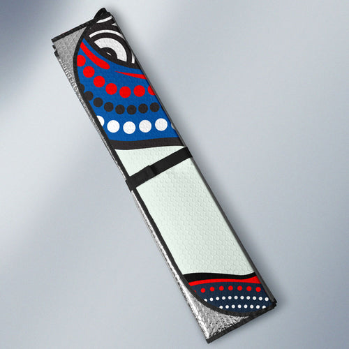 Newcastle Knights Auto Sun Shade The Scream of Lightning Eyes - Indigenous Dot Ripping Effect