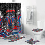 Newcastle Knights Bathroom Set The Scream of Lightning Eyes - Indigenous Dot Ripping Effect