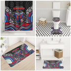 Newcastle Knights Bathroom Set The Scream of Lightning Eyes - Indigenous Dot Ripping Effect