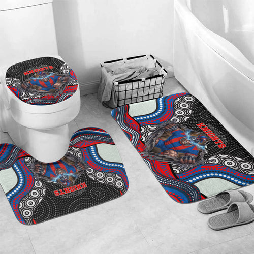Newcastle Knights Bathroom Set The Scream of Lightning Eyes - Indigenous Dot Ripping Effect