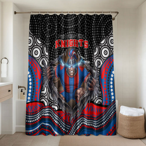 Newcastle Knights Bathroom Set The Scream of Lightning Eyes - Indigenous Dot Ripping Effect