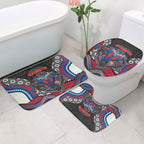 Newcastle Knights Bathroom Set The Scream of Lightning Eyes - Indigenous Dot Ripping Effect