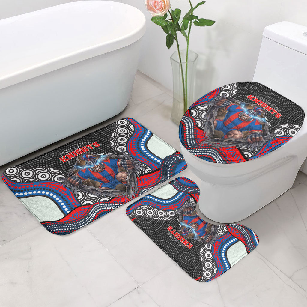 Newcastle Knights Bathroom Set The Scream of Lightning Eyes - Indigenous Dot Ripping Effect
