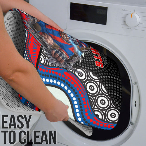 Newcastle Knights Bathroom Set The Scream of Lightning Eyes - Indigenous Dot Ripping Effect