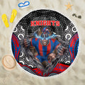 Newcastle Knights Beach Blanket The Scream of Lightning Eyes - Indigenous Dot Ripping Effect