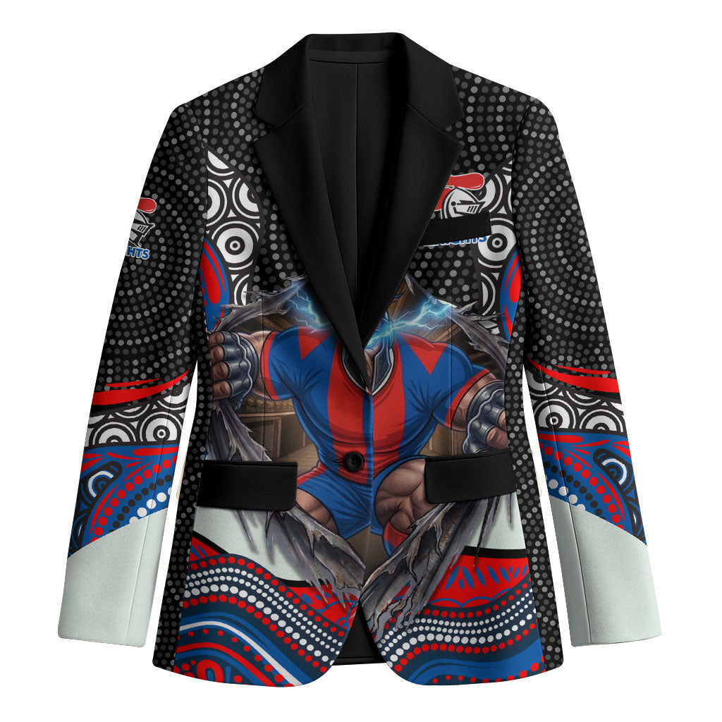 Newcastle Knights Blazer The Scream of Lightning Eyes - Indigenous Dot Ripping Effect