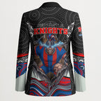 Newcastle Knights Blazer The Scream of Lightning Eyes - Indigenous Dot Ripping Effect