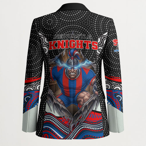 Newcastle Knights Blazer The Scream of Lightning Eyes - Indigenous Dot Ripping Effect