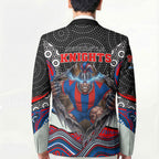 Newcastle Knights Blazer The Scream of Lightning Eyes - Indigenous Dot Ripping Effect