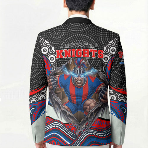 Newcastle Knights Blazer The Scream of Lightning Eyes - Indigenous Dot Ripping Effect