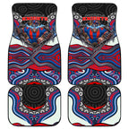 Newcastle Knights Car Mats The Scream of Lightning Eyes - Indigenous Dot Ripping Effect