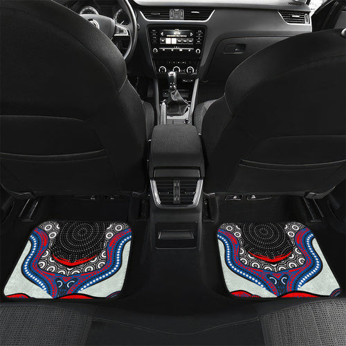 Newcastle Knights Car Mats The Scream of Lightning Eyes - Indigenous Dot Ripping Effect