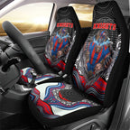Newcastle Knights Car Seat Cover The Scream of Lightning Eyes - Indigenous Dot Ripping Effect