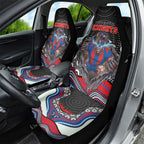 Newcastle Knights Car Seat Cover The Scream of Lightning Eyes - Indigenous Dot Ripping Effect