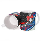 Newcastle Knights Ceramic Mug The Scream of Lightning Eyes - Indigenous Dot Ripping Effect