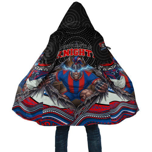 Newcastle Knights Cloak The Scream of Lightning Eyes - Indigenous Dot Ripping Effect