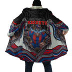 Newcastle Knights Cloak The Scream of Lightning Eyes - Indigenous Dot Ripping Effect