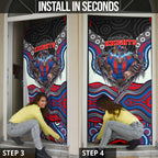 Newcastle Knights Door Cover The Scream of Lightning Eyes - Indigenous Dot Ripping Effect