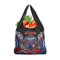 Newcastle Knights Grocery Bag The Scream of Lightning Eyes - Indigenous Dot Ripping Effect